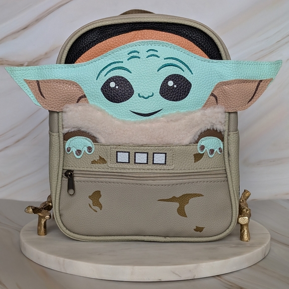 2pc Bundle Set - Baby Yoda Star Wars Mandalorian Mini Backpack & Plush - Picture 2 of 14